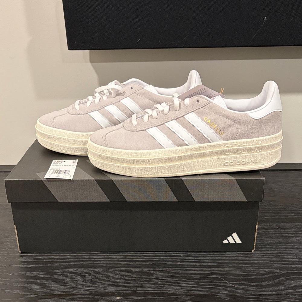 Adidas Women's Bold Platform Sneakers - Gray and White
